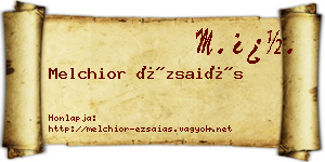 Melchior Ézsaiás névjegykártya